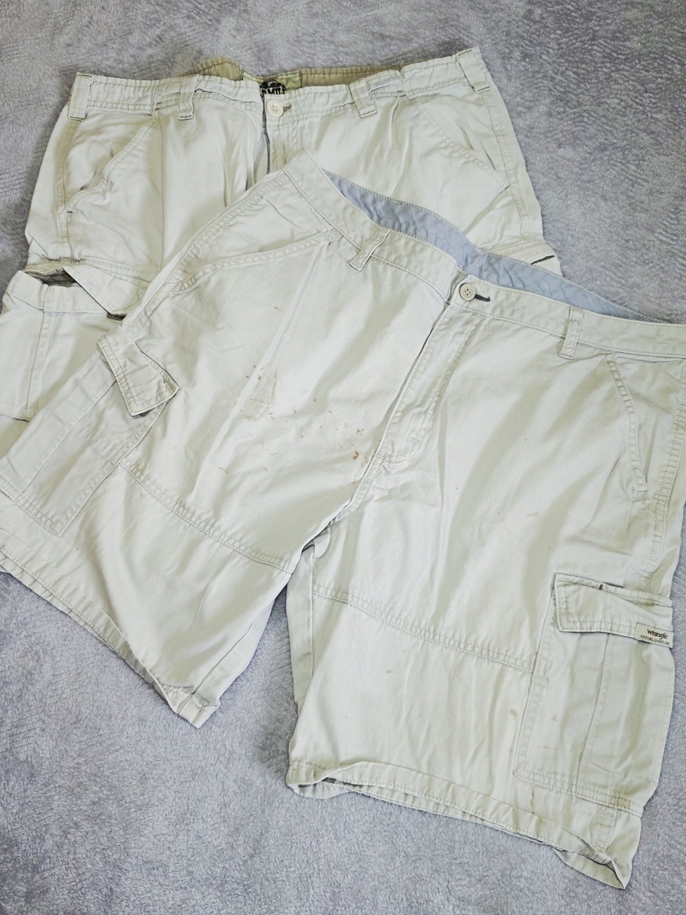 Men's Cargo Shorts Lot Size 38 Wrangler Old Mill Cotton Workwear